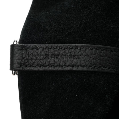 Hermes Taurillon Clemence Matte Alligator Picotin Lock Touch 22 MM Black 7 of 10