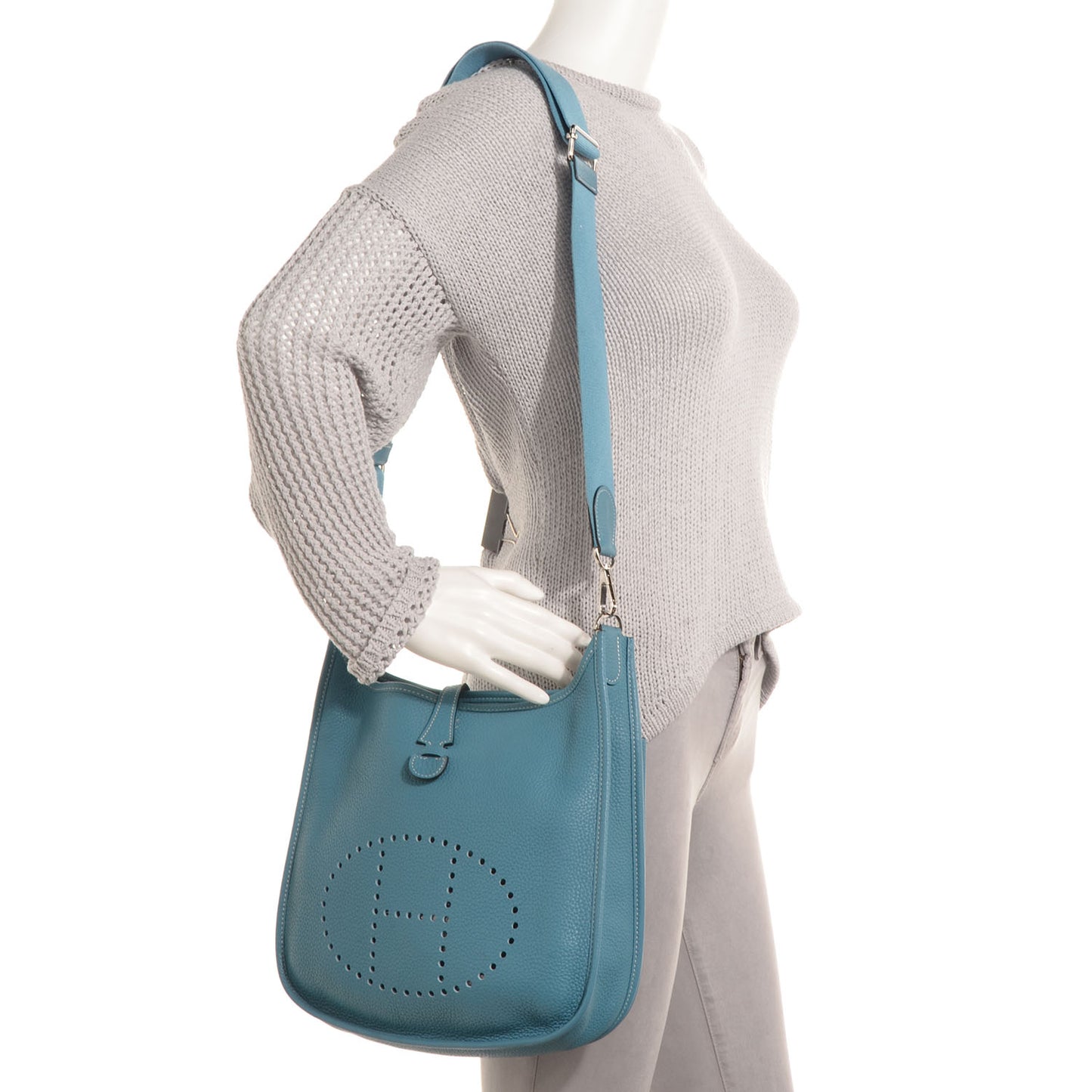 Taurillon Clemence Evelyne III PM Blue Jean