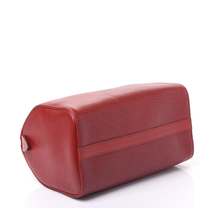 Louis Vuitton Epi Speedy 25 Castillan Red 3 of 10