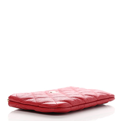 Chanel Caviar Quilted Small Cosmetic Case Red 4 of 8