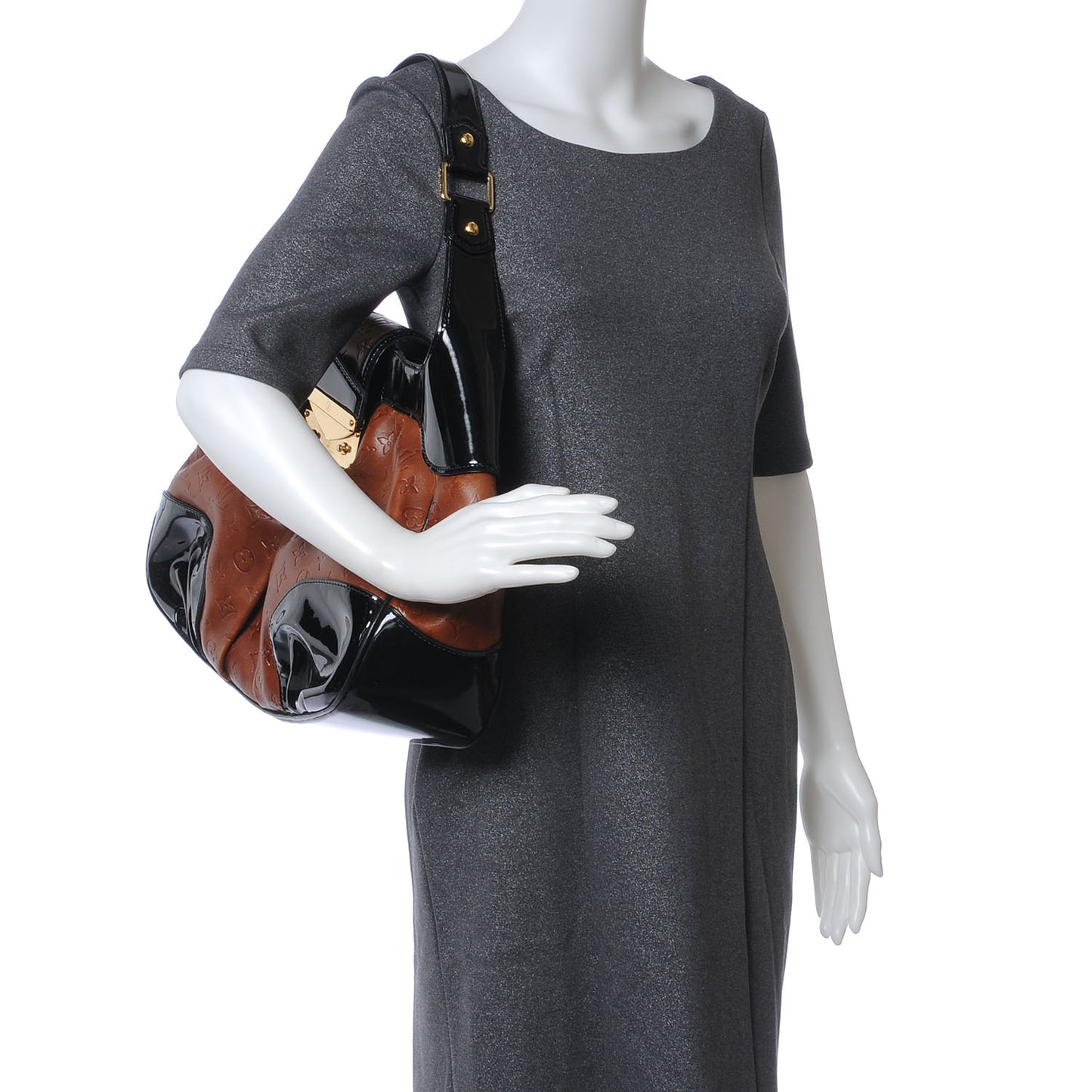 Cuir Embossed Polly Hobo Fauve