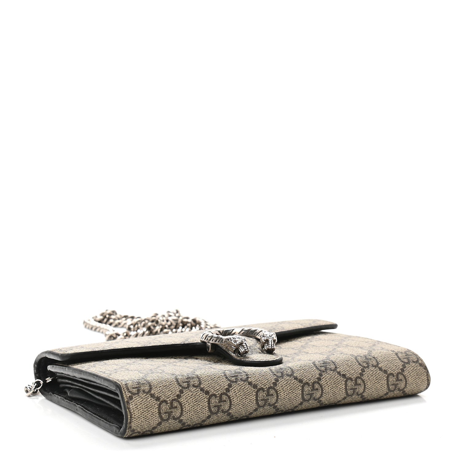 Gucci GG Supreme Monogram Mini Dionysus Chain Wallet Beige Black 4 of 9