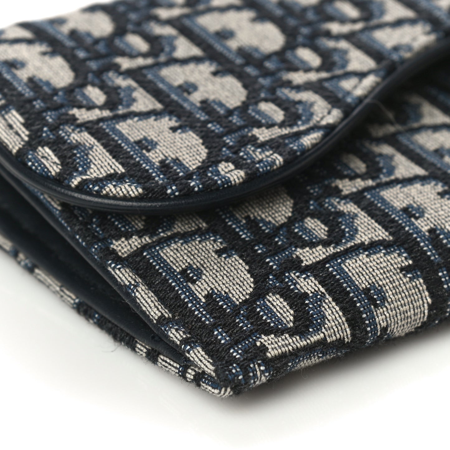 Oblique Saddle Chain Long Wallet Blue
