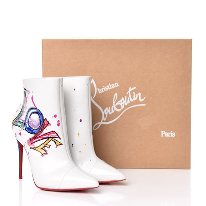 Christian Louboutin Calfskin In Love 100 Booties 36.5 White 9 of 9