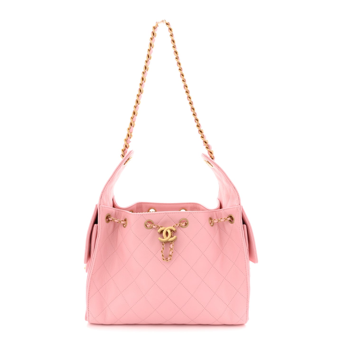Caviar Quilted Small Chanel 25 Handbag Light Pink