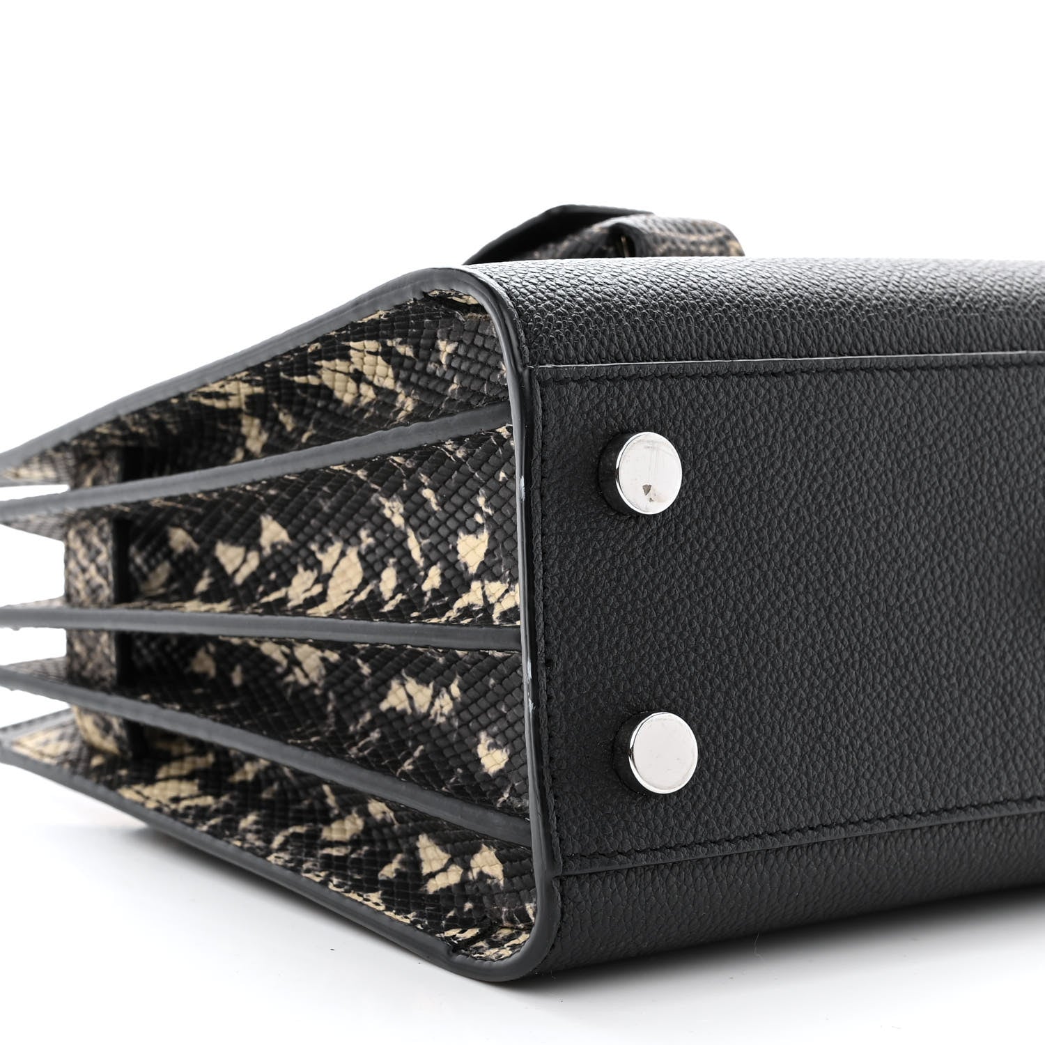 Saint Laurent Grained Calfskin Python Embossed Nano Sac De Jour Black 9 of 14