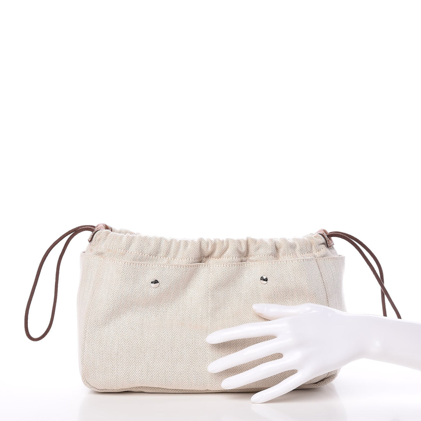 Canvas Barenia Fourbi 25 MM Pouch Naturel Fauve