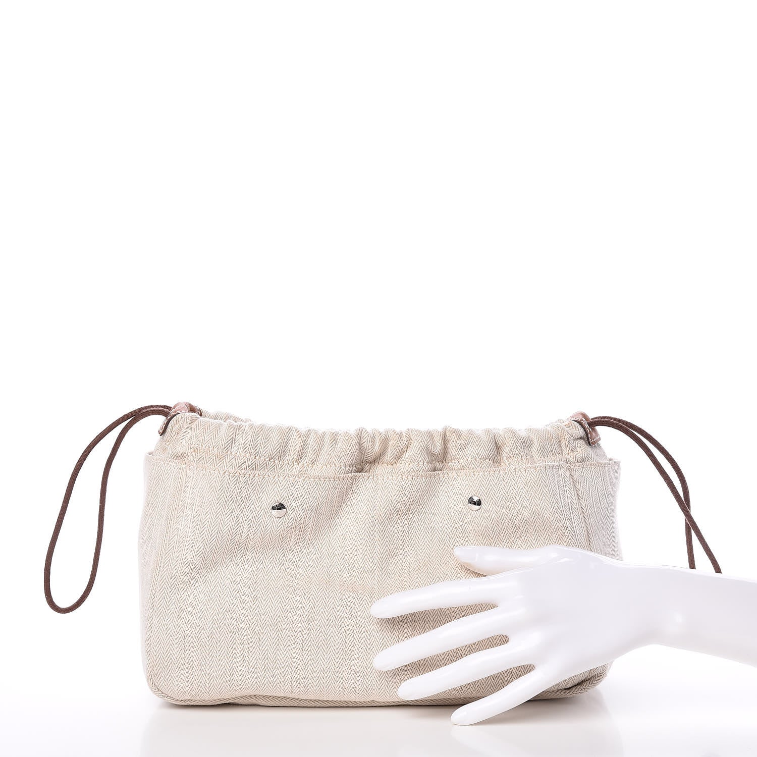 Hermes Canvas Barenia Fourbi 25 MM Pouch Naturel Fauve 2 of 11