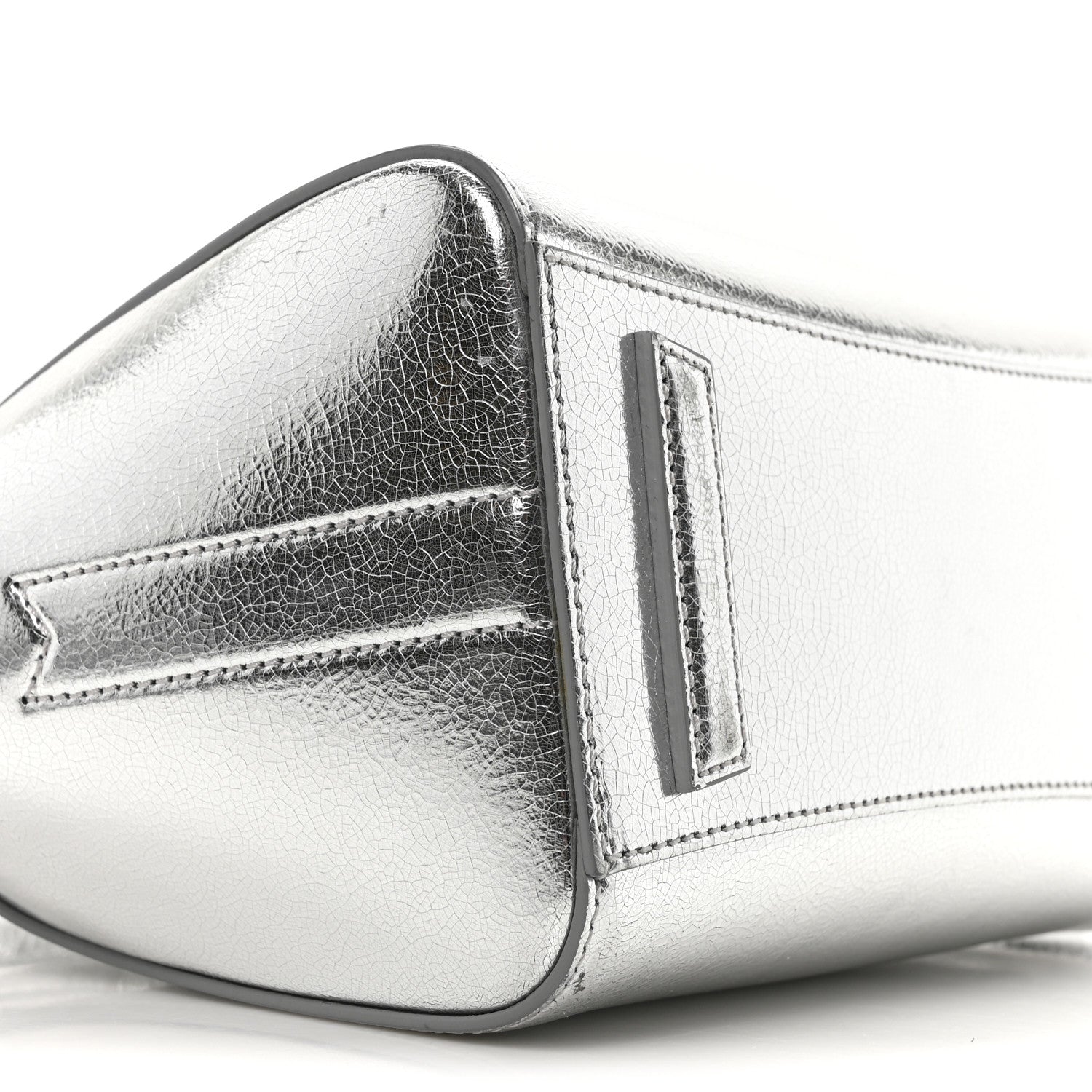 Givenchy Metallic Sugar Goatskin Mini Antigona Silver 9 of 10