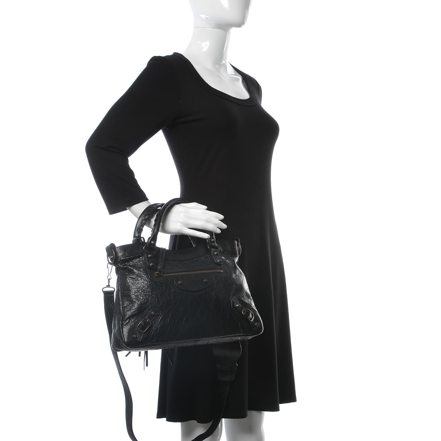 Balenciaga Agneau Classic Hardware Town Black 2 of 8