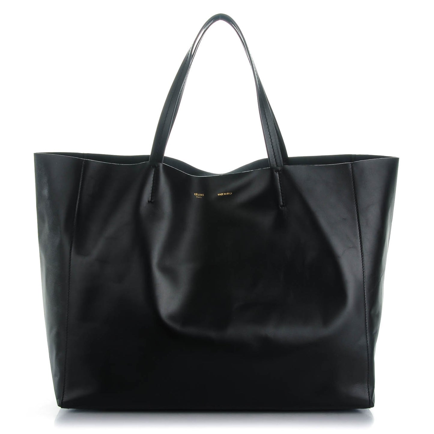 Lambskin Horizontal Cabas Black