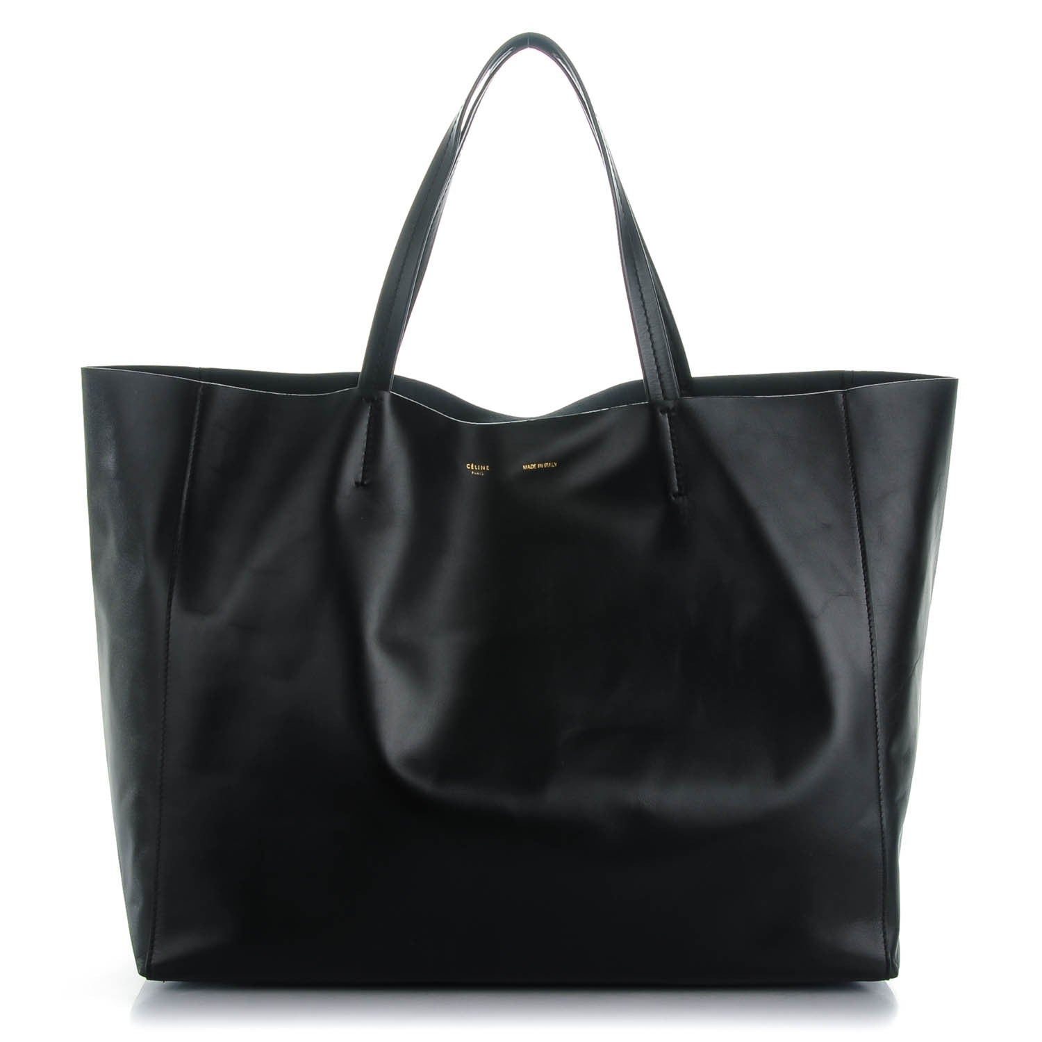 Celine Lambskin Horizontal Cabas Black 1 of 6
