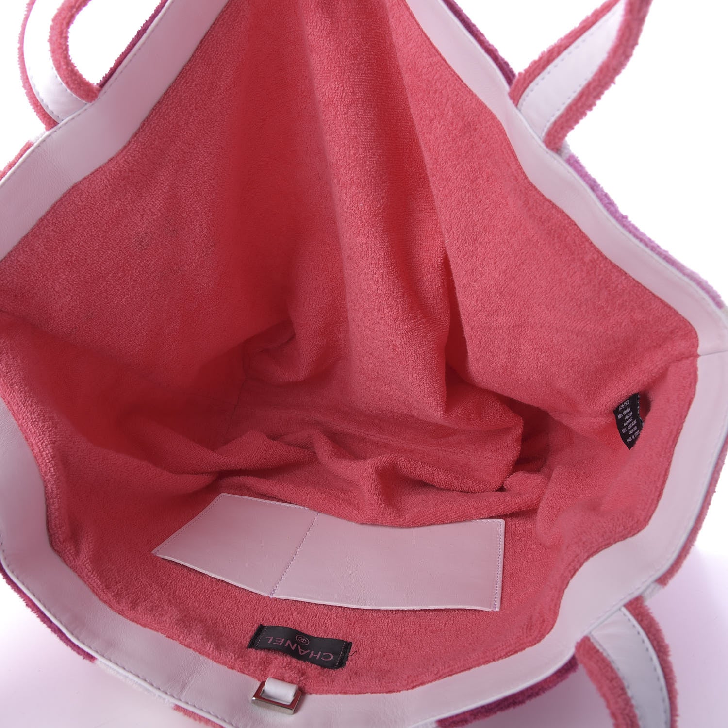 Chanel Terry Cotton CC Beach Tote Pink 5 of 9