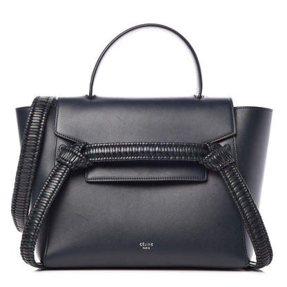 Celine Smooth Calfskin Micro Bi-Color Braided Belt Bag Dark Sea 1 of 10
