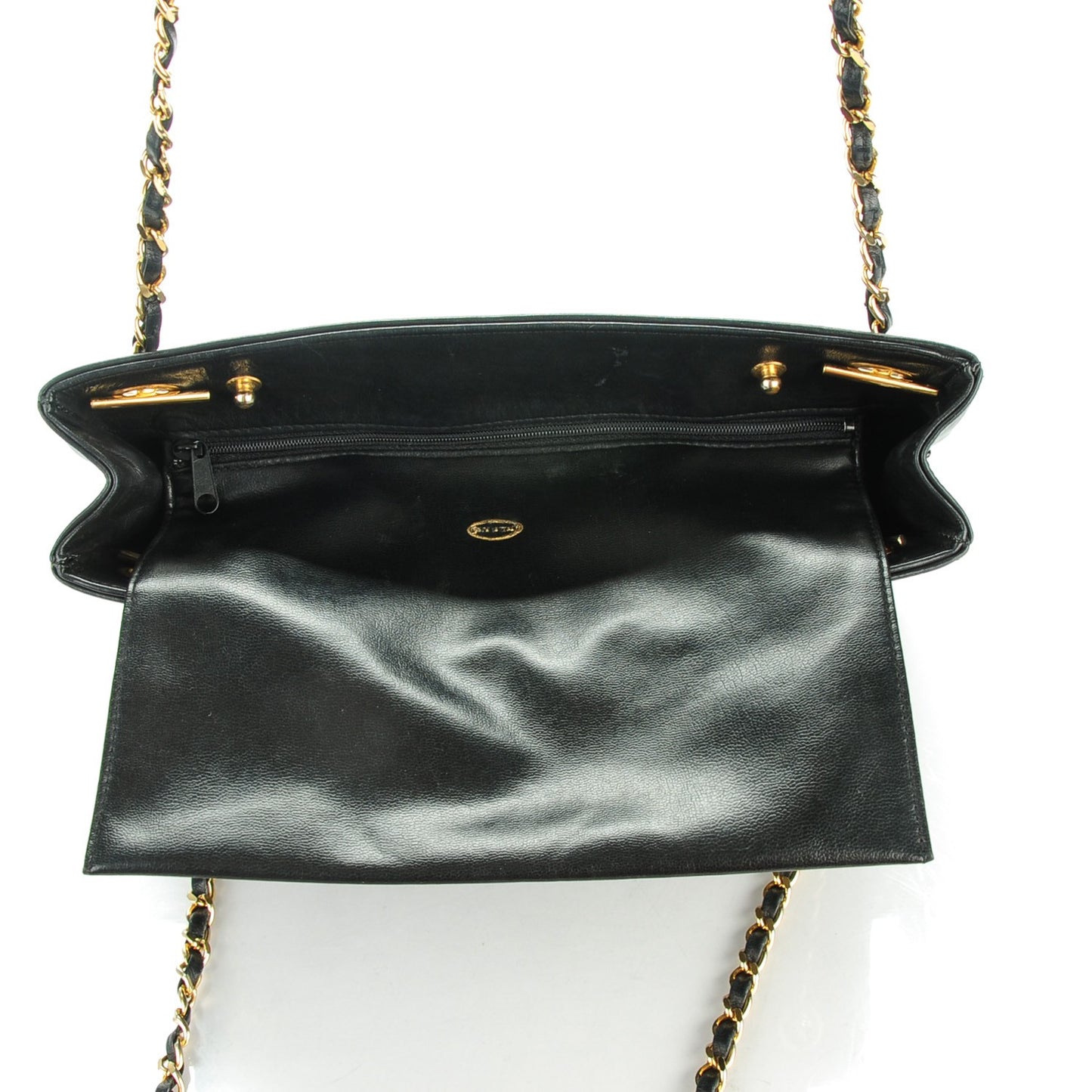 Lambskin Quilted Shoulder Bag Black