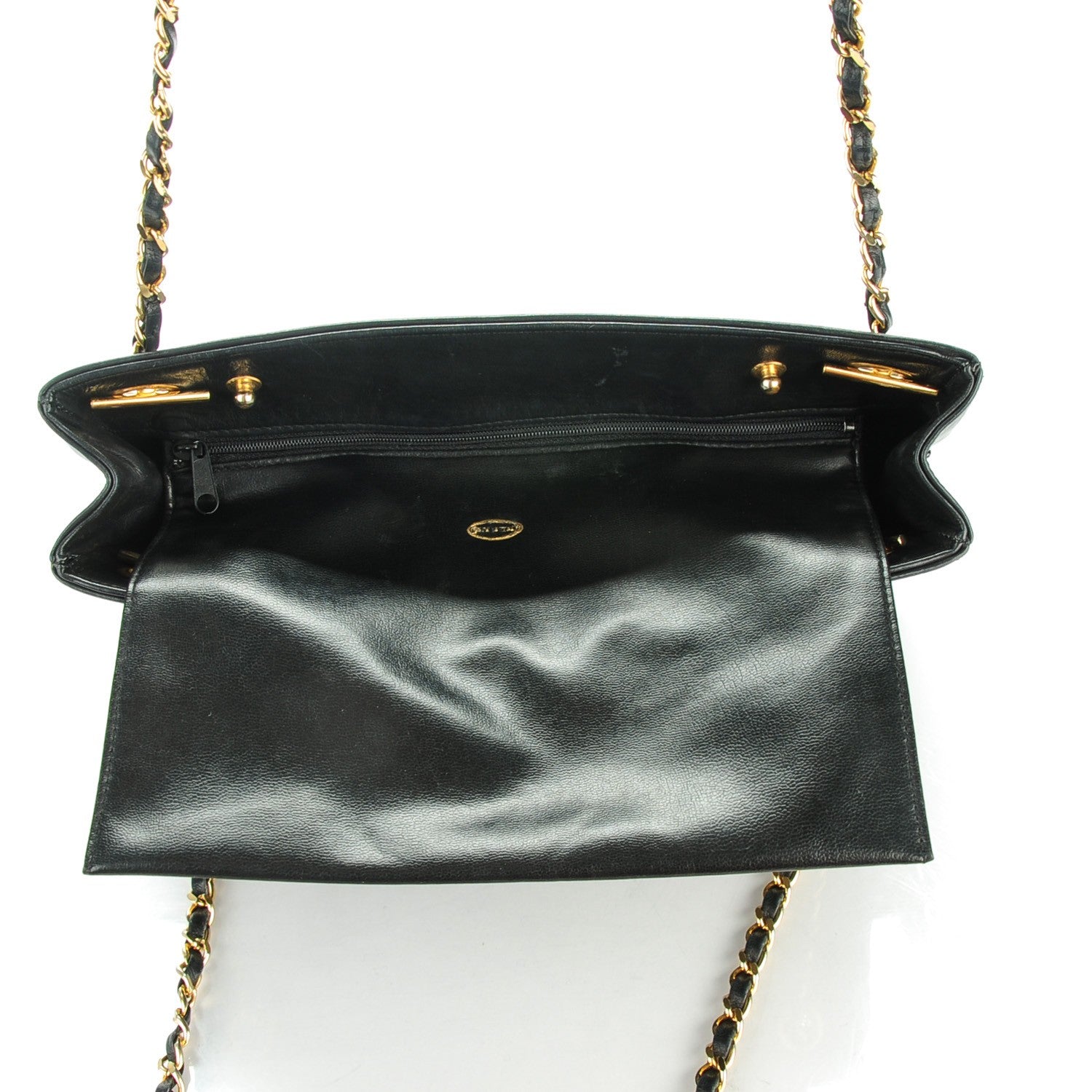 Chanel Lambskin Quilted Shoulder Bag Black 6 of 12