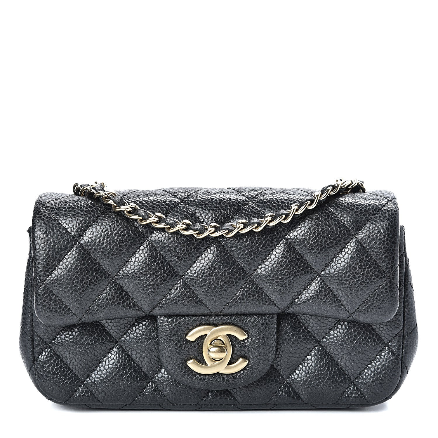 Chanel Metallic Caviar Quilted Extra Mini Flap Black 1 of 12