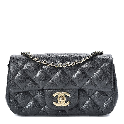 Chanel Metallic Caviar Quilted Extra Mini Flap Black 1 of 12