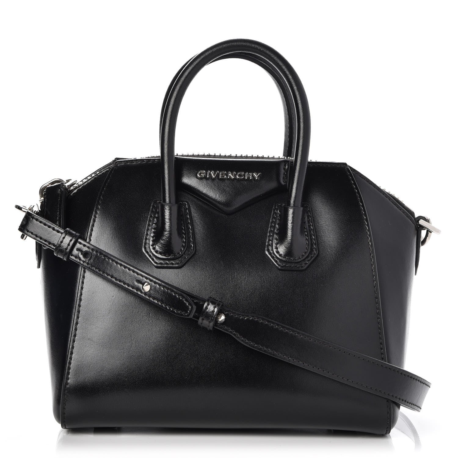 Givenchy Shiny Lord Calfskin Mini Antigona Black 1 of 8