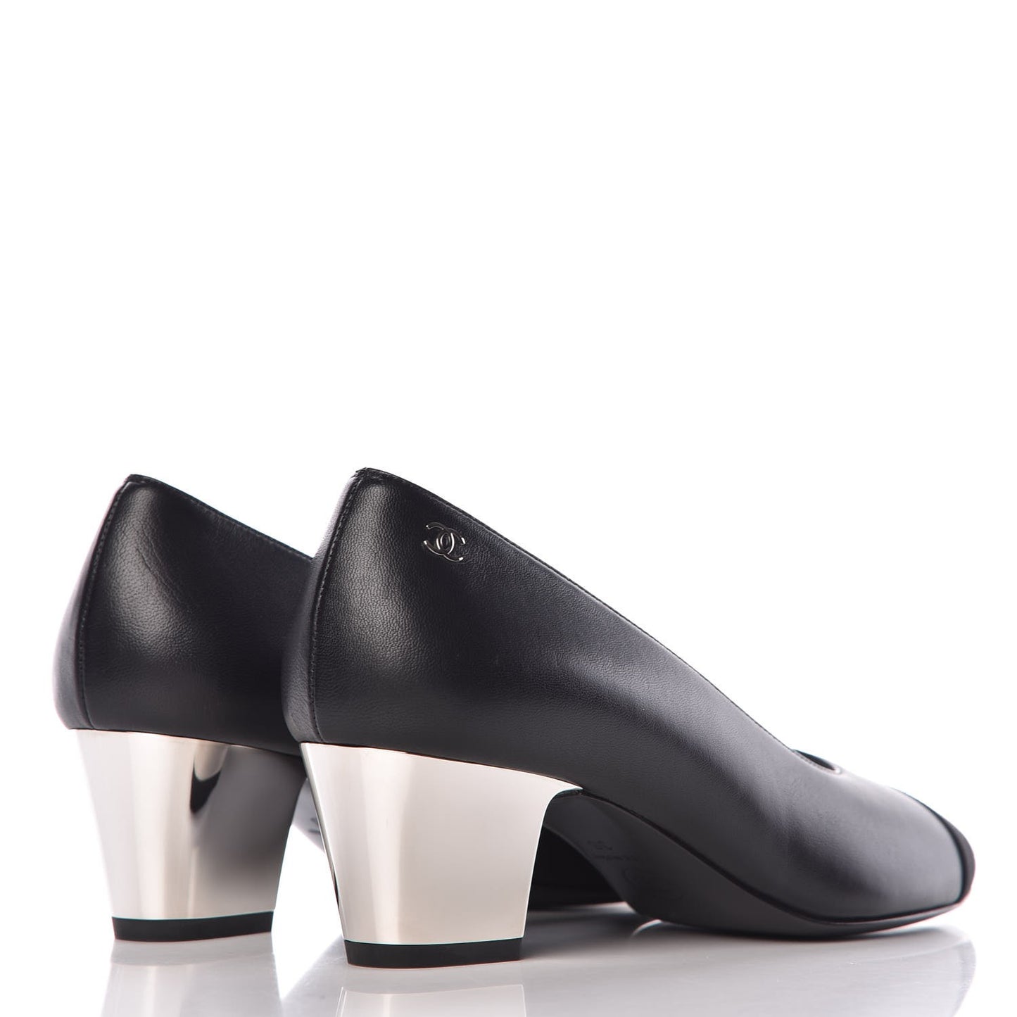 Lambskin Grosgrain CC Pumps 36 Black