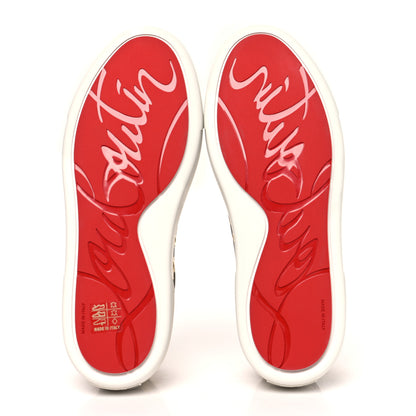 Christian Louboutin Calfskin Coins Leopard Womens Vieirissima Flat Sneakers 40 Gold 5 of 8
