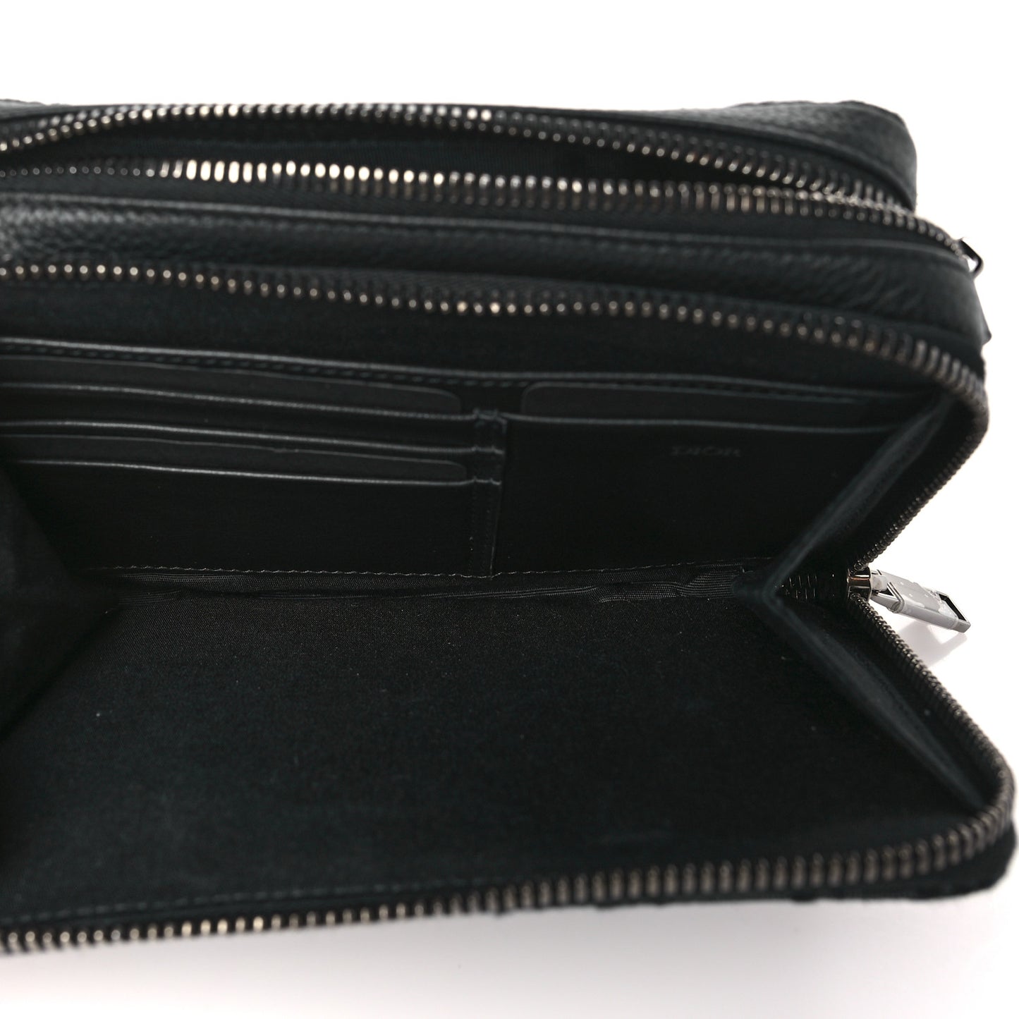 Oblique Zipped With Strap Pouch Black