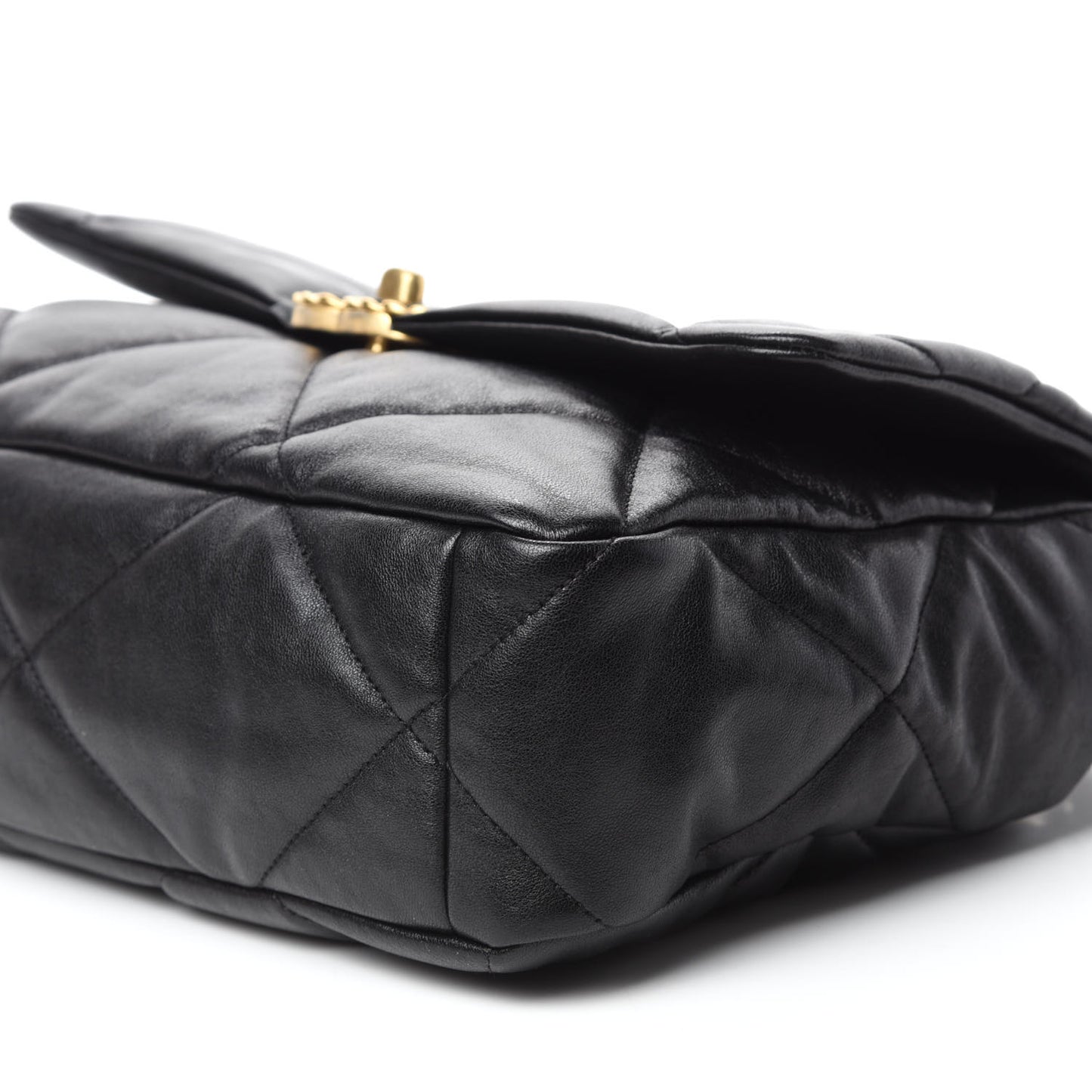 Lambskin Quilted Large Chanel 19 Flap Black