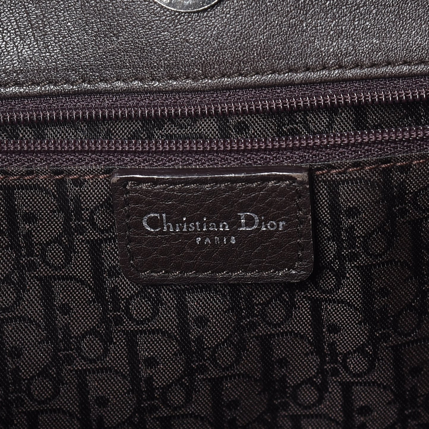Calfskin Cannage Shoulder Bag Dark Brown