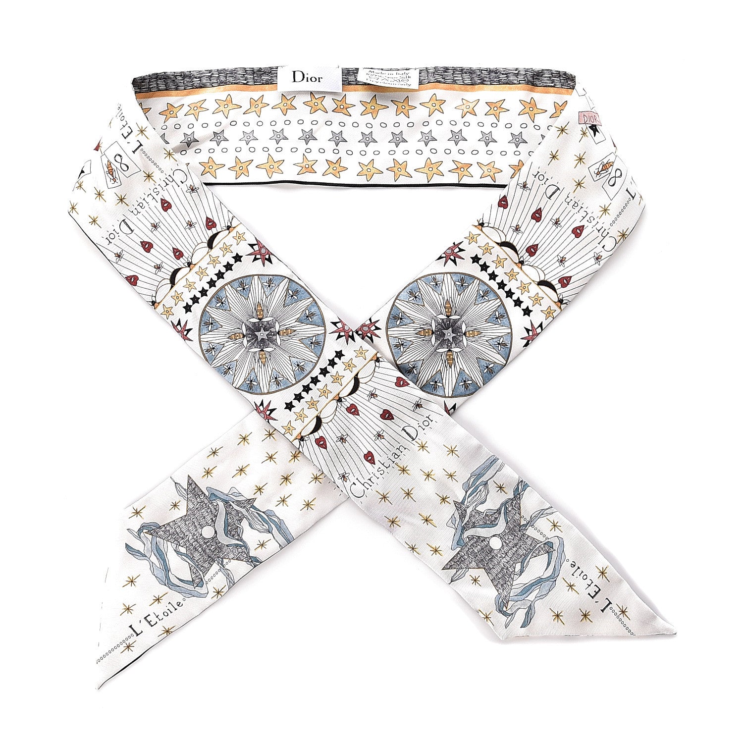 Christian Dior Silk L'Etoile Mitzah Scarf 1 of 5
