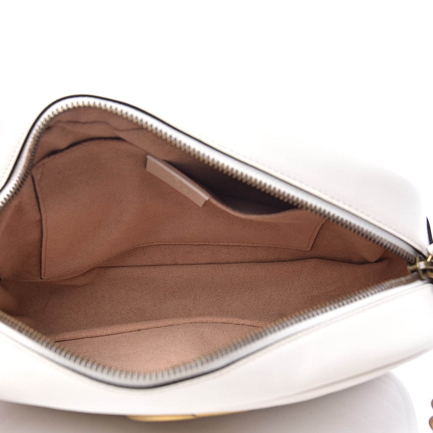 Calfskin Matelasse Small GG Marmont Chain Shoulder Bag White