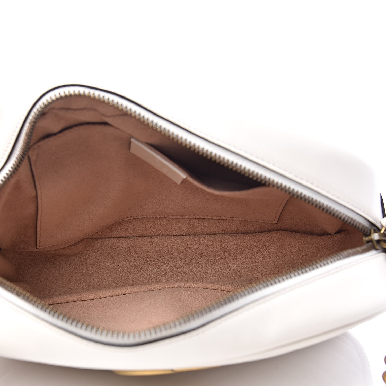 Gucci Calfskin Matelasse Small GG Marmont Chain Shoulder Bag White 5 of 16