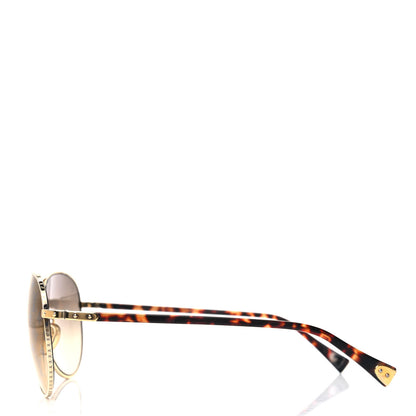 Louis Vuitton Conspiration Pilote Sunglasses Z0164U Gold 3 of 5