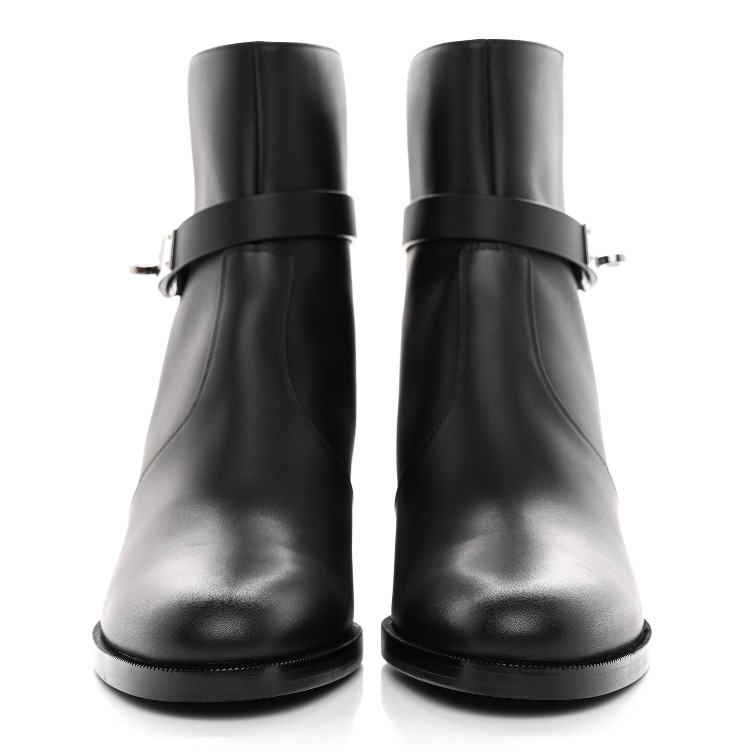Hermes Calfskin Frenchie 50 Ankle Boots 36.5 Black 2 of 12
