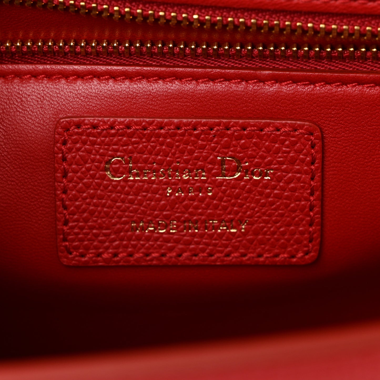 Grained Calfskin 30 Montaigne Flap Bag Red