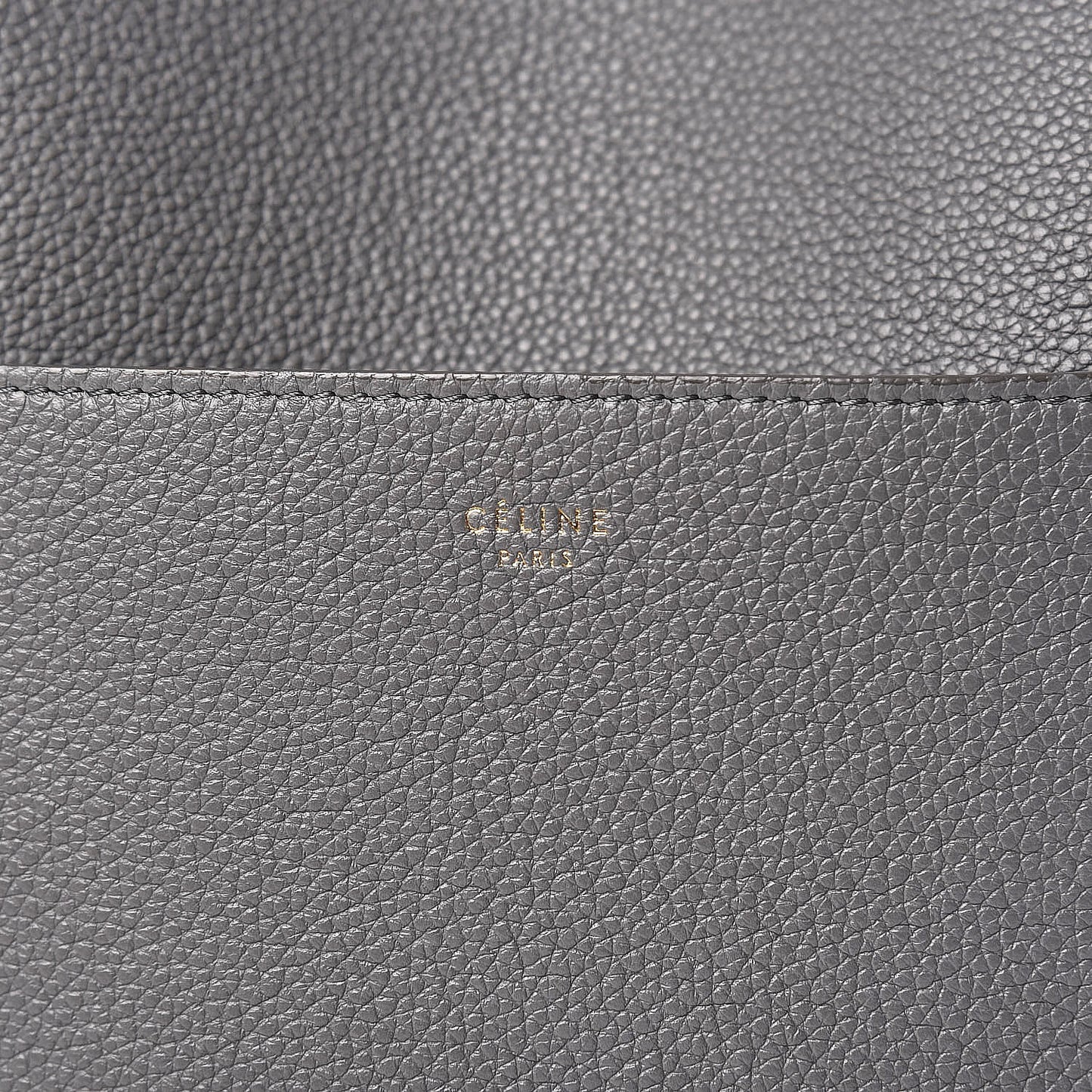 Soft Grained Calfskin Sangle Bucket Bag Storm