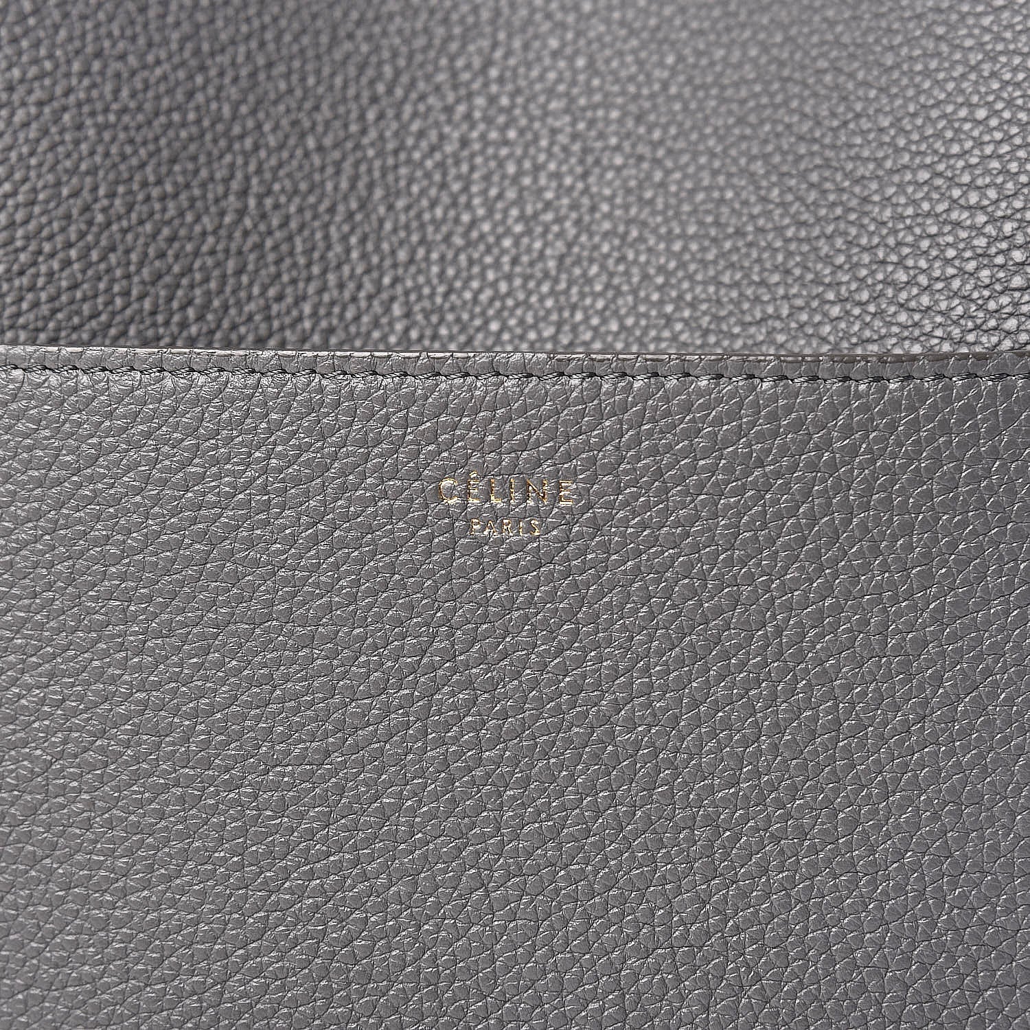 Celine Soft Grained Calfskin Sangle Bucket Bag Storm 10 of 23