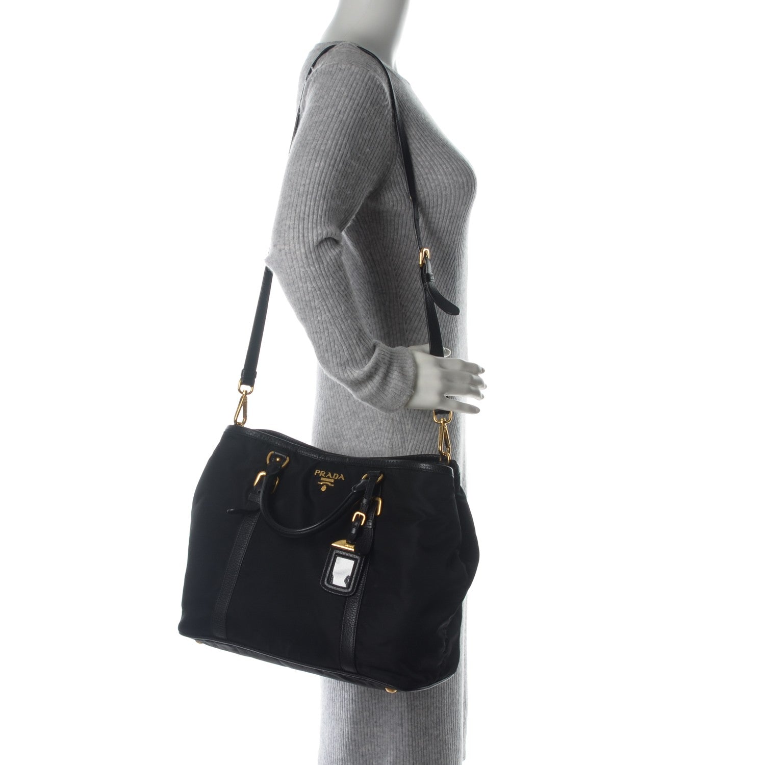 Prada Tessuto Nylon Tote Nero Black 2 of 8