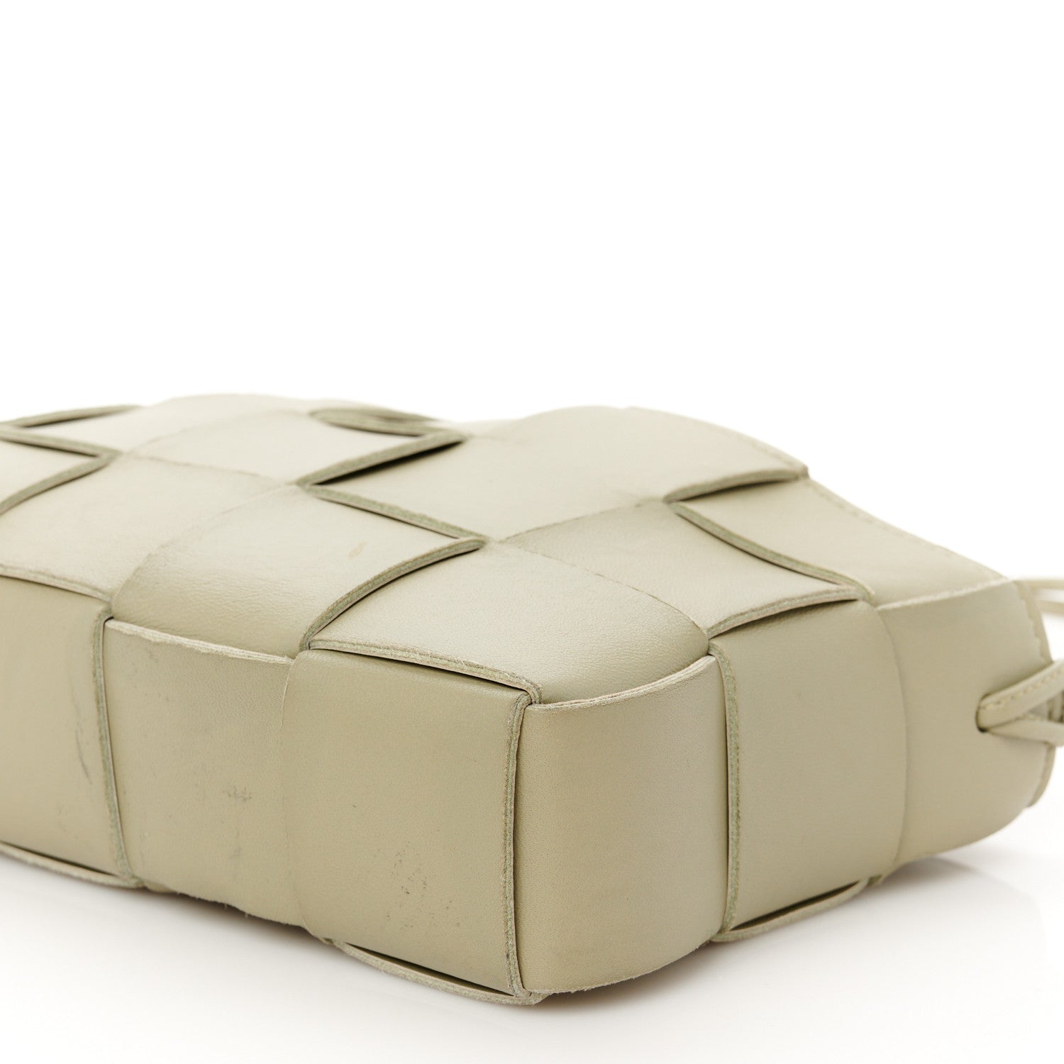 Bottega Veneta Calfskin Maxi Intrecciato Cassette Pouch On Strap Travertine 10 of 11