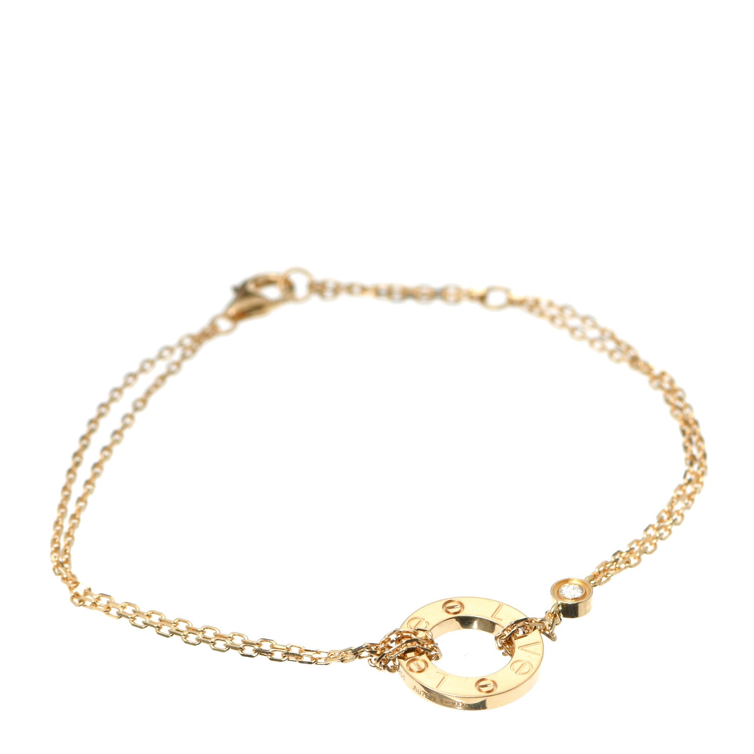 Cartier 18K Yellow Gold Diamond LOVE Bracelet 1 of 5