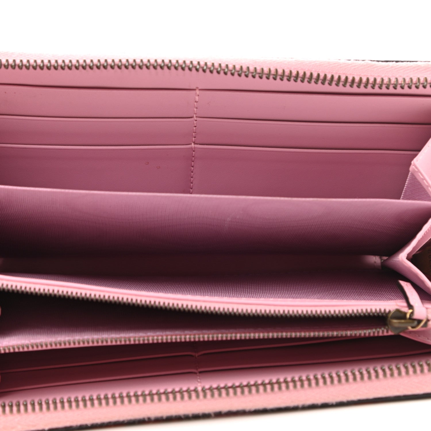 Gucci GG Supreme Monogram Strawberry Zip Around Wallet Light Pink 5 of 8
