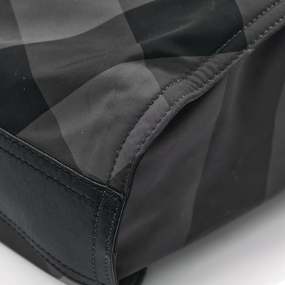 Burberry Nylon Check Buckleigh Packable Tote Charcoal 11 of 12