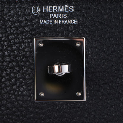 Hermes Fjord Horseshoe Kelly Retourne 40 Black Rouge H 17 of 34