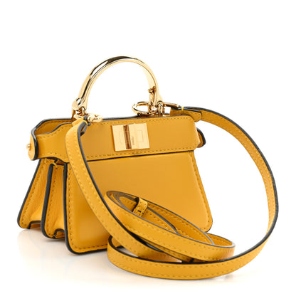 Fendi Shiny Nappa Nano Peekaboo Maxi Handle Satchel Mimosa 3 of 11