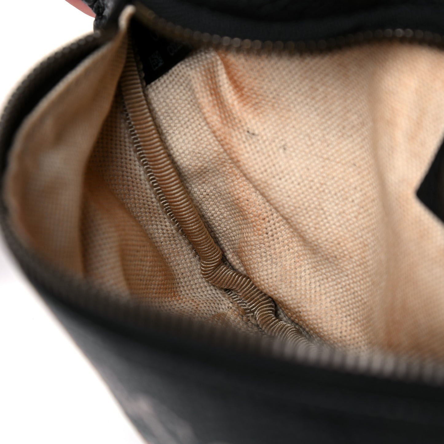Grained Calfskin Small Logo Belt Bag Black