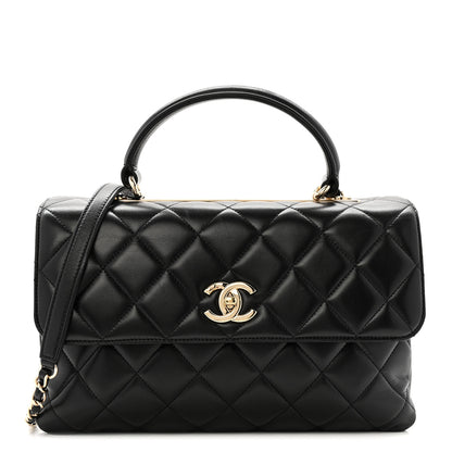 Chanel Lambskin Quilted Medium Trendy CC Flap Dual Handle Bag Black 1 of 14