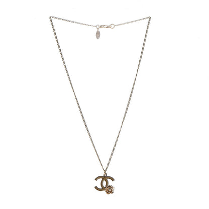 Chanel Enamel CC Camellia Necklace Gold 3 of 6