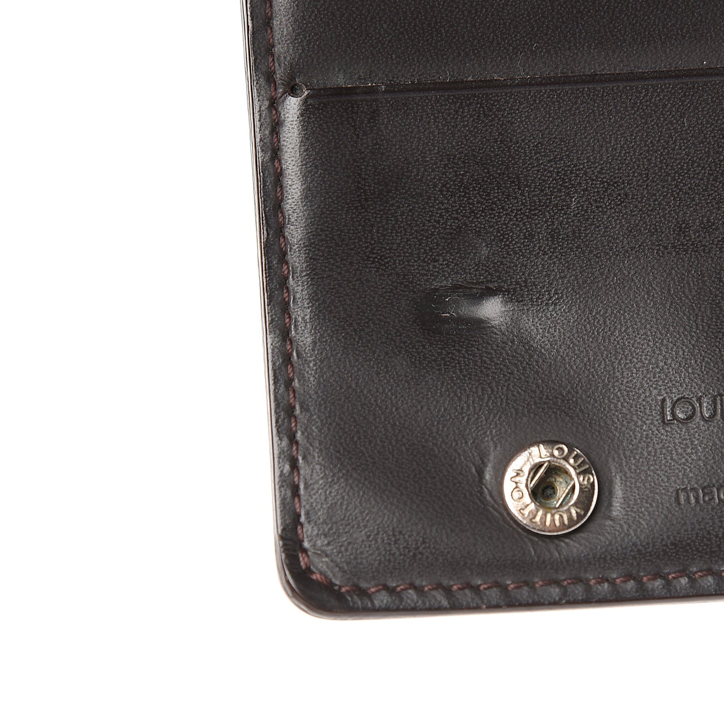 Monogram Glace Compact Wallet Cafe Brown