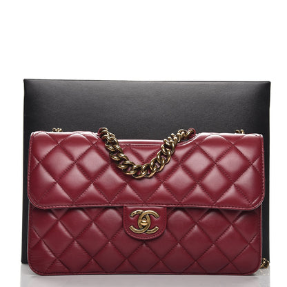 Chanel Calfskin Quilted Large Perfect Edge Flap Burgundy 9 of 9