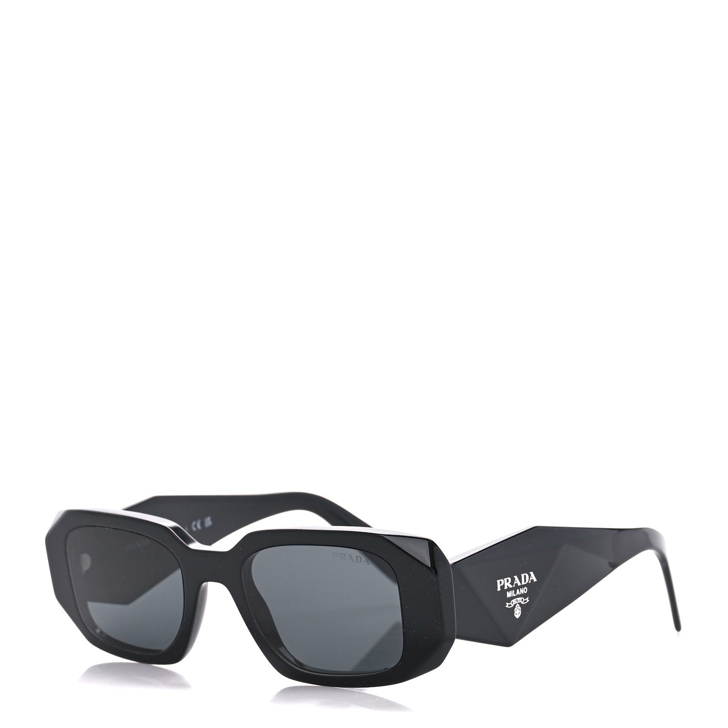 Prada Acetate Symbole Sunglasses SPR 17W Black 1 of 8