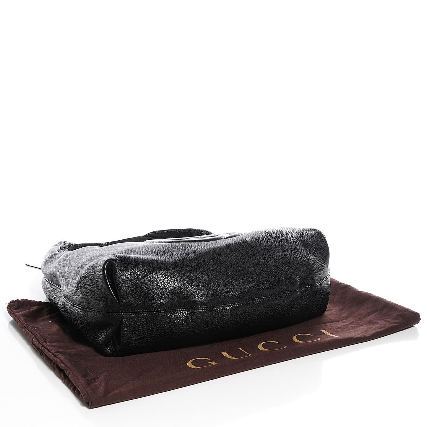 Pebbled Calfskin Large Soho Hobo Black